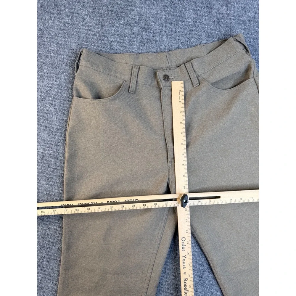 Vintage Levis Action Slacks Mens 36x34 Tan Brown Polyester Workwear‎ USA Made